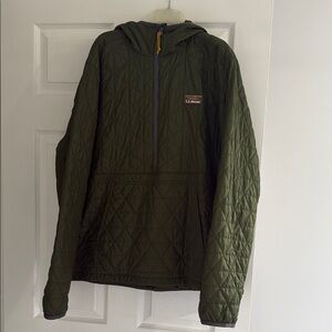 L.L. Bean Green Quilted Pullover